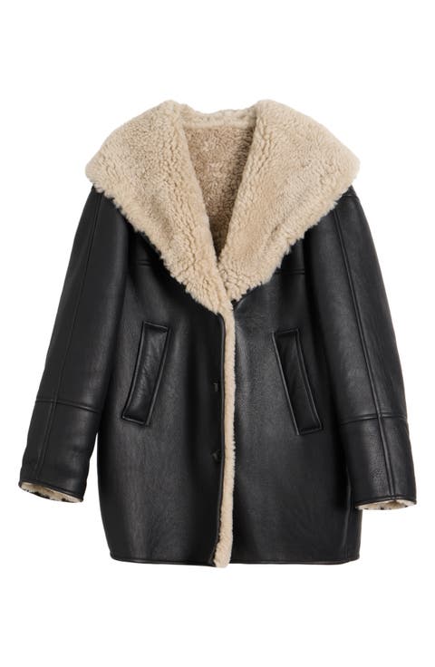 Genuine Shearling Hooded Parka
