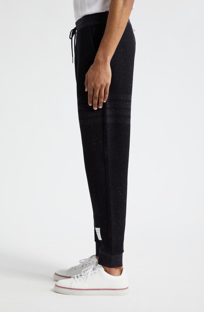 Thom Browne 4-Bar Flecked Cotton & Silk Sweatpants, Alternate, color, 