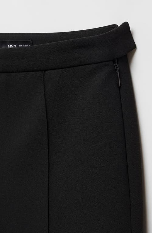 Mango Straight Leg Slouchy Tailored Pants In Black