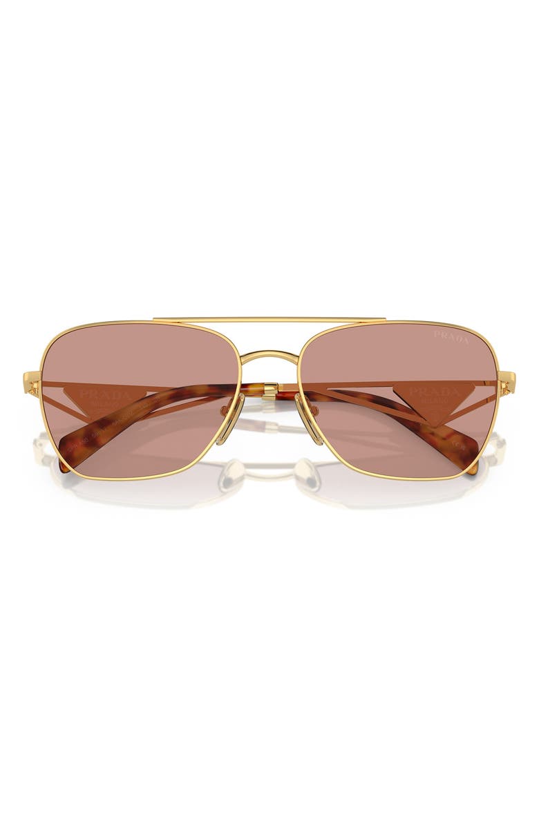 Prada 59mm Aviator Sunglasses, Alternate, color,