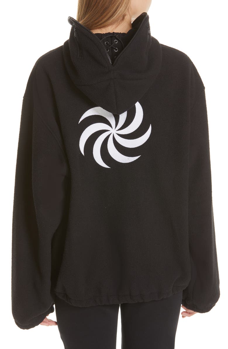 VETEMENTS Zip Fleece Mask Jacket, Alternate, color, 