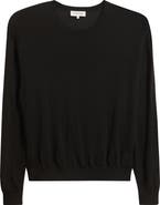 FRAME Superfine Merino Wool & Cashmere Crewneck Sweater