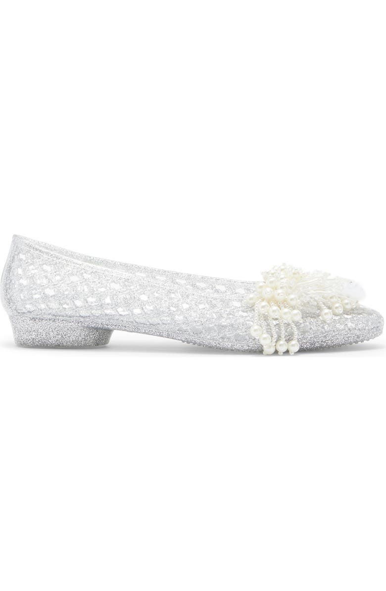 Jeffrey Campbell Wade-J Jelly Flat, Alternate, color, Silver Glitter Pearl