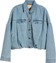 Dries Van Noten Vesto Bubble Hem Denim Jacket