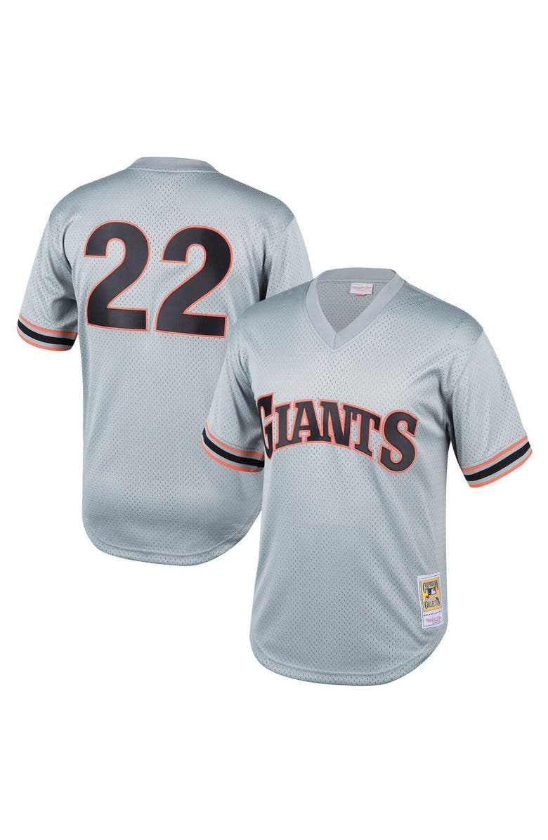 Mitchell & Ness Youth Mitchell & Ness Will Clark Gray San Francisco Giants Cooperstown Collection Mesh Batting Practice Jersey, Alternate, color, 