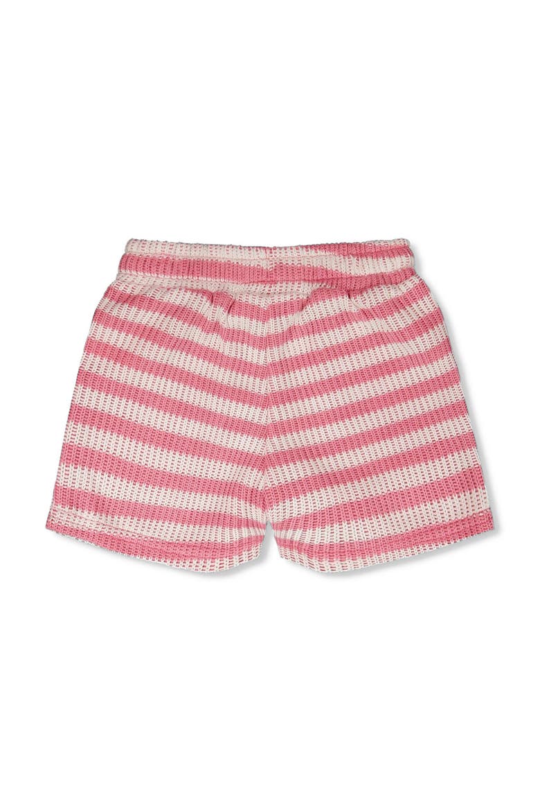 Elastic Waist Scoop Pockets Striped Shorts, Alternate, color, Pink & White Stripes