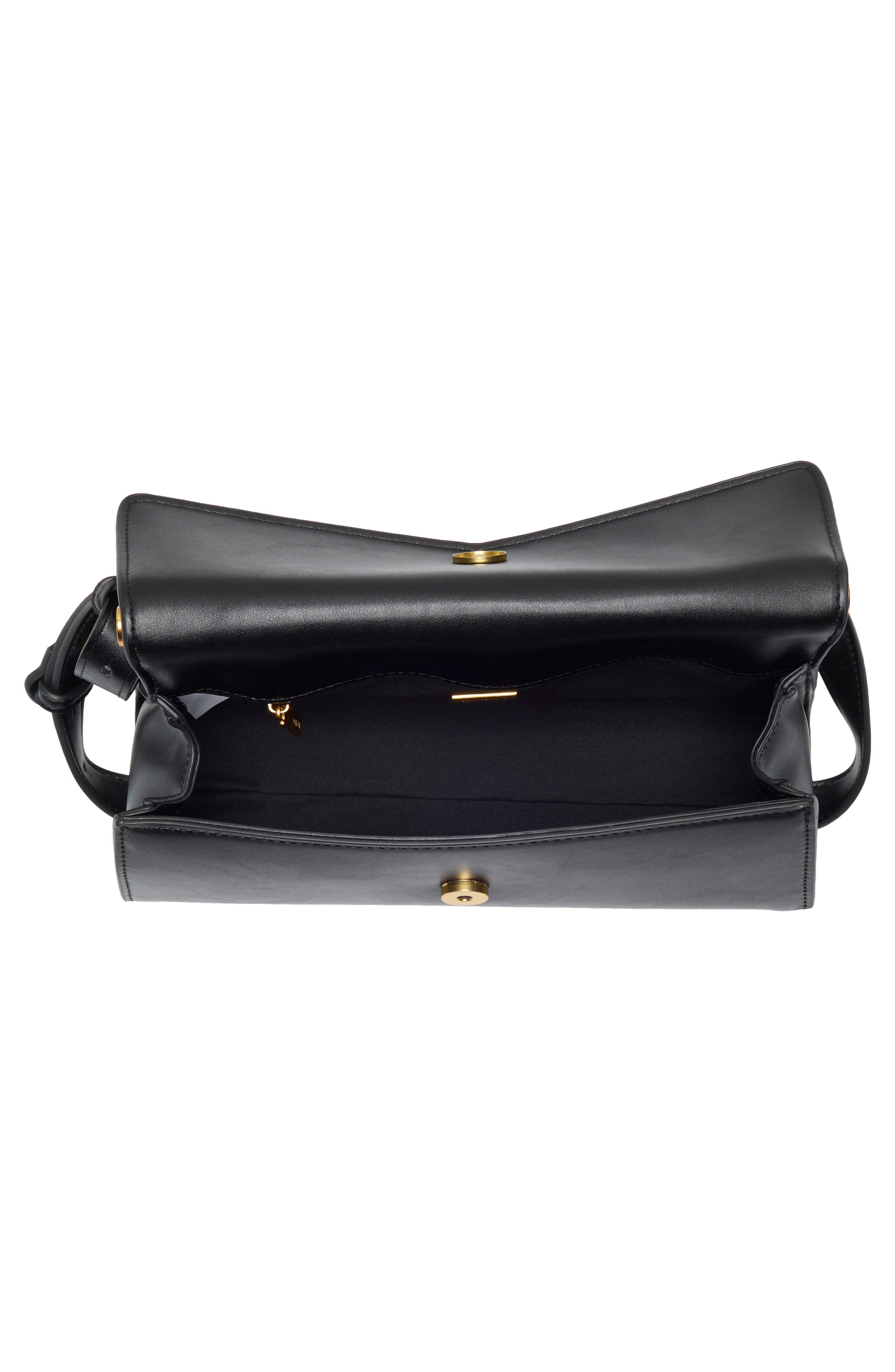 BCBG Sleek Angled Shoulder Bag, Alternate, color, Black