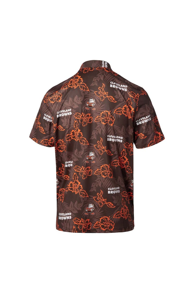 Men's Reyn Spooner Brown Cleveland Browns Throwback Pua Performance Polo, Alternate, color, Brown