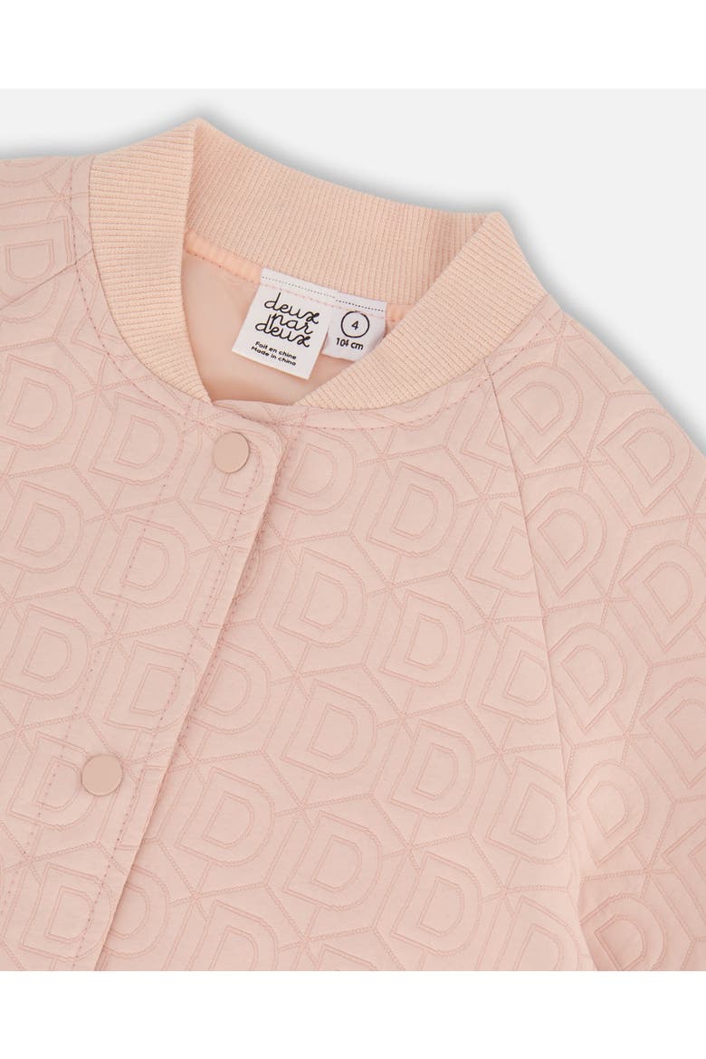 Girl's Quilted Long Sleeve Overshirt Light Pink, Alternate, color, Rose Smoke