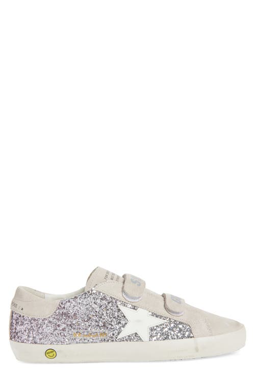 Golden Goose Kids' Old School Glitter Low Top Sneaker In White