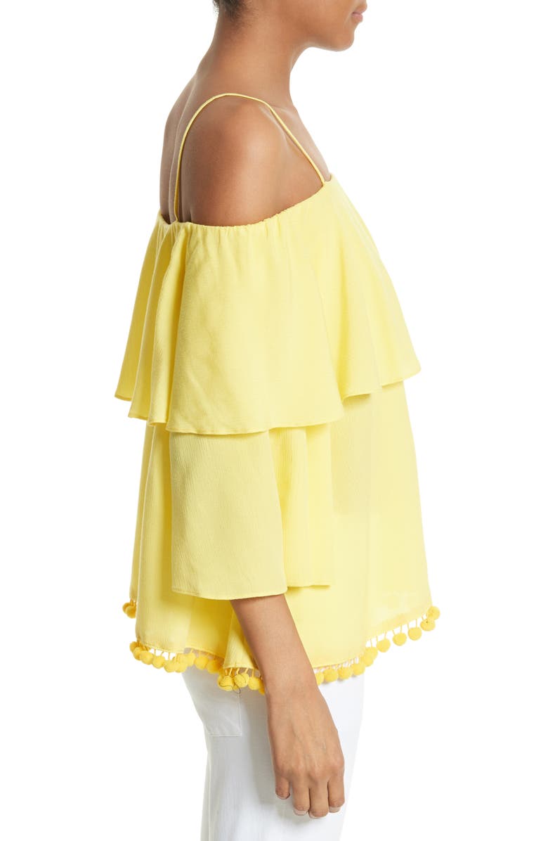 Alice + Olivia Meagan Tiered Blouse, Alternate, color, 