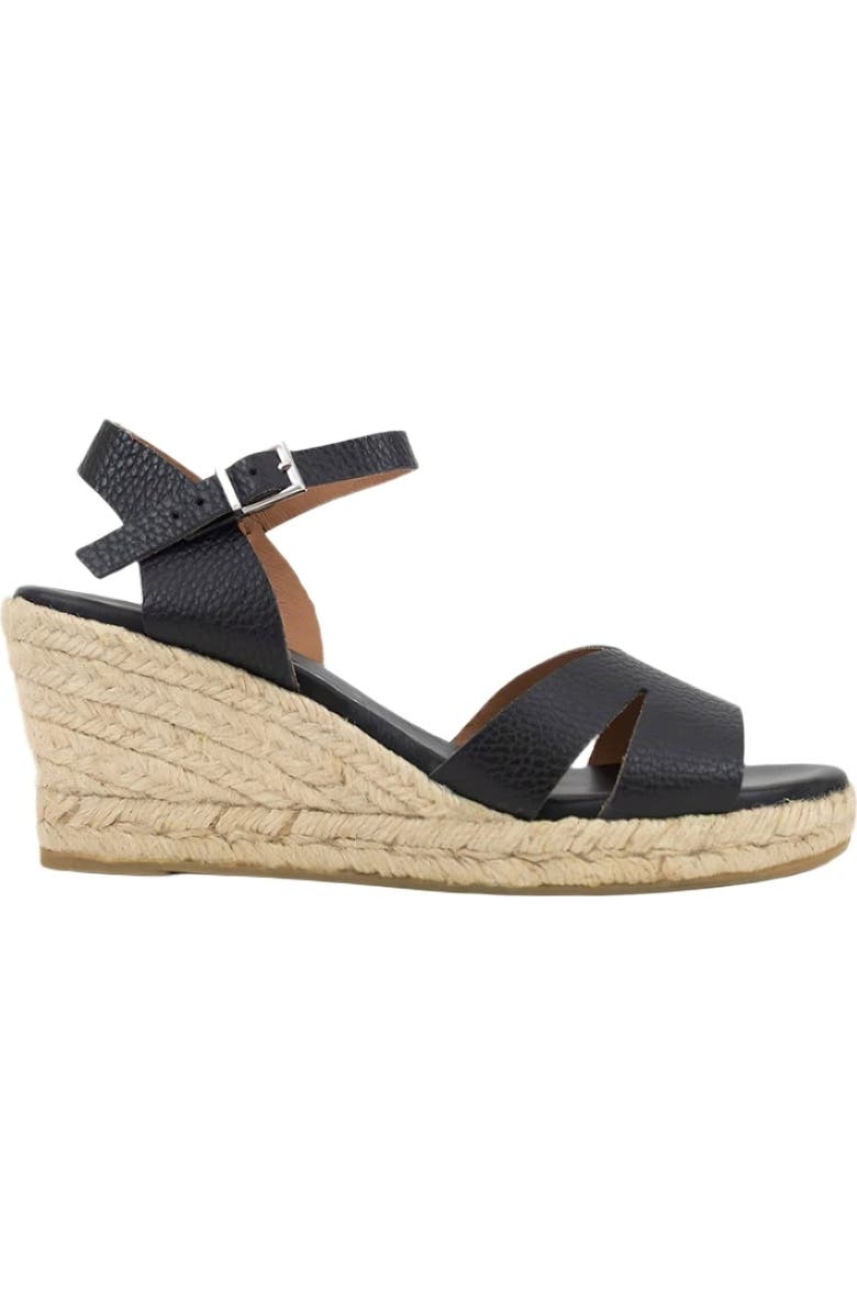 Menina Step Martell V-Strap Espadrille, Main, color, Black