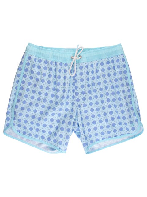 UPF50+ Sun Protected Men
s Stretch Dolphin Hem Swim Trunks