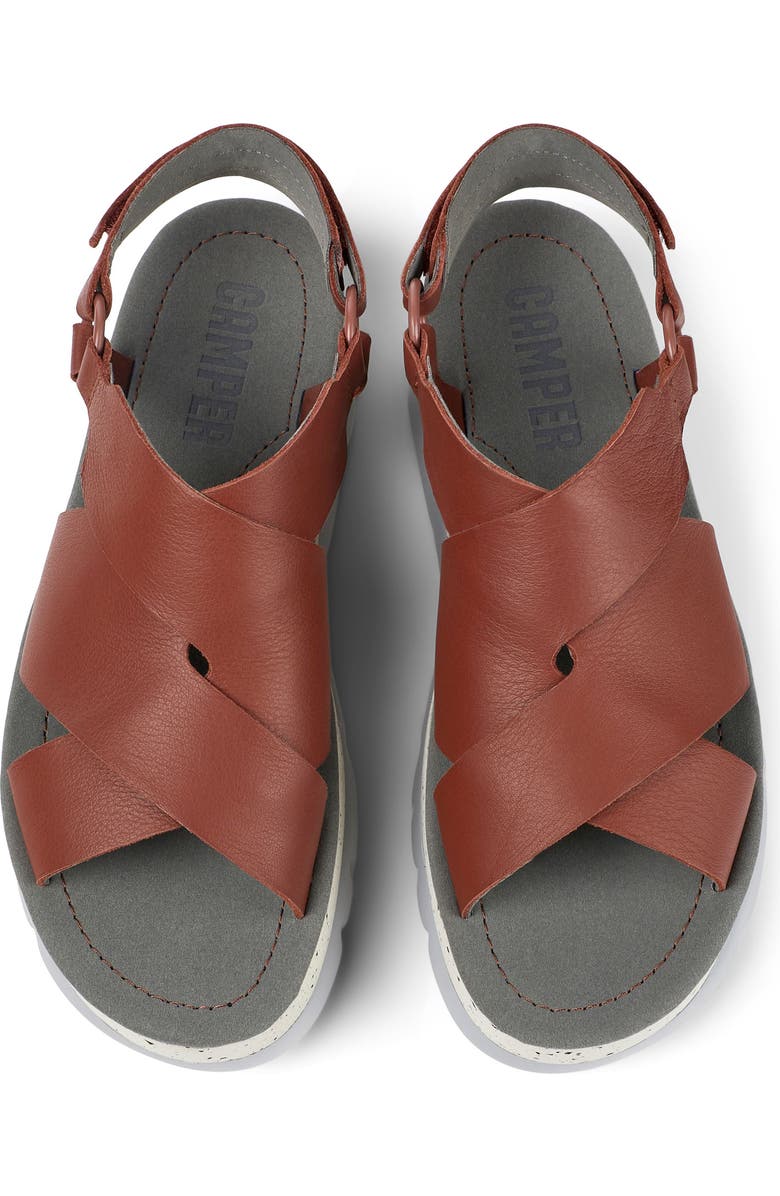 Camper Oruga Up Platform Slingback Sandal, Alternate, color, Medium Red