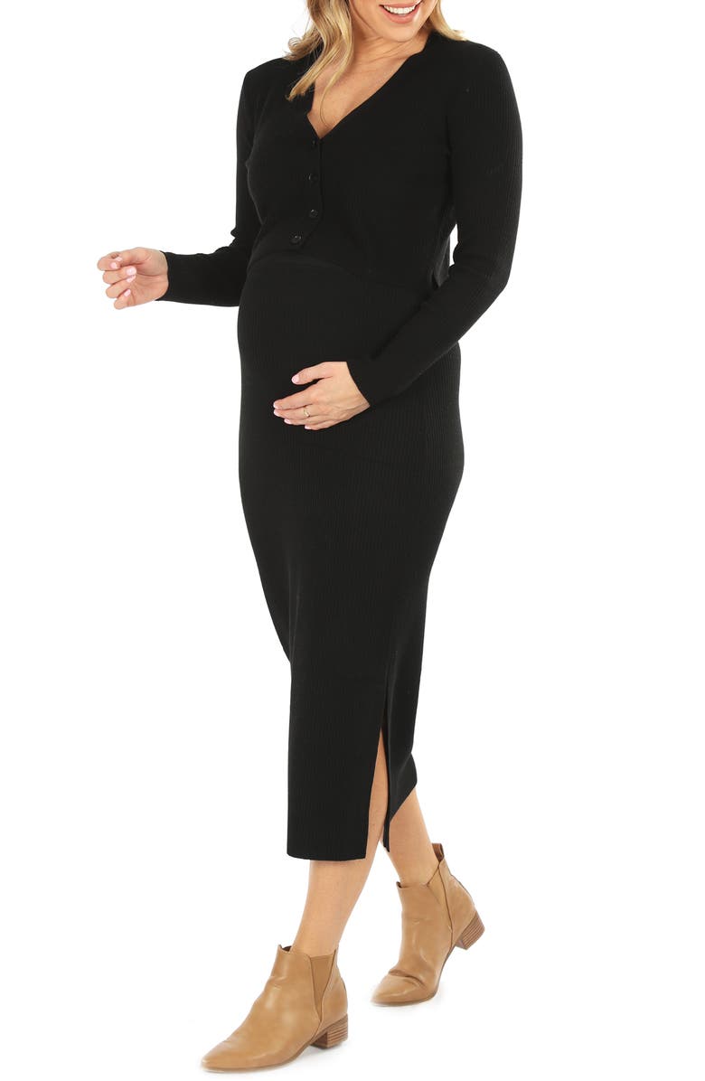 Angel Maternity Long Sleeve Maternity Cardigan, Alternate, color, 