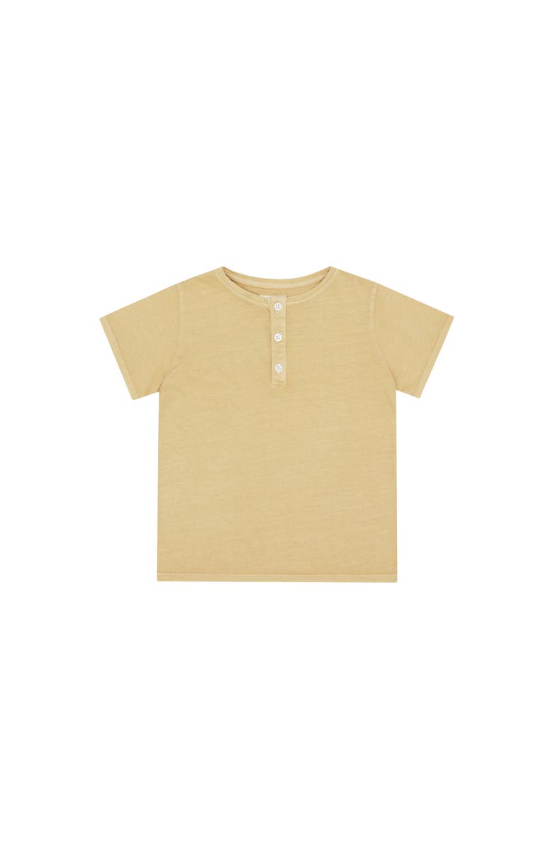 Vild House of Little SS Organic Cotton Henley T-Shirt, Main, color, Sandstone-Natural Mineral Dye