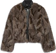 Apparis Lillet Faux Fur Patchwork Bomber Jacket