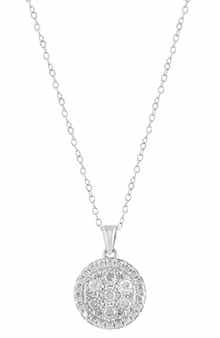Sterling Silver Diamond Pendant Necklace