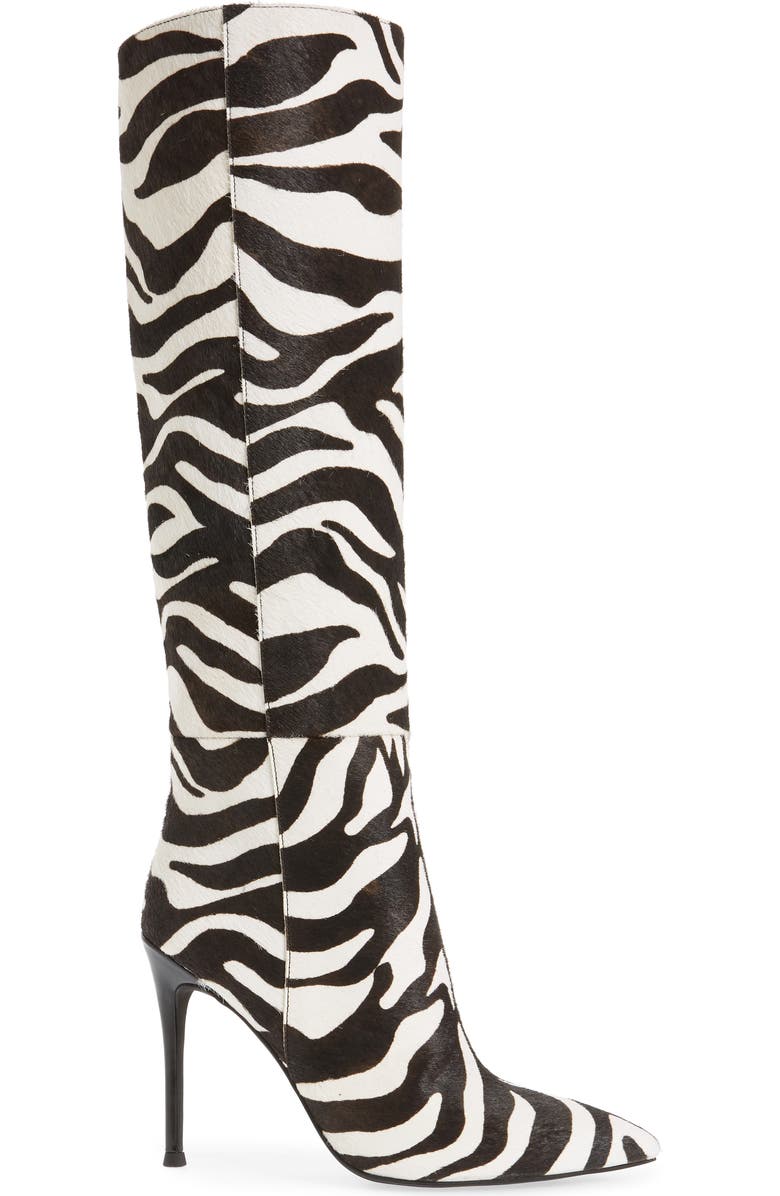 Jeffrey Campbell Arsen Genuine Calf Hair Knee High Boot, Alternate, color,
