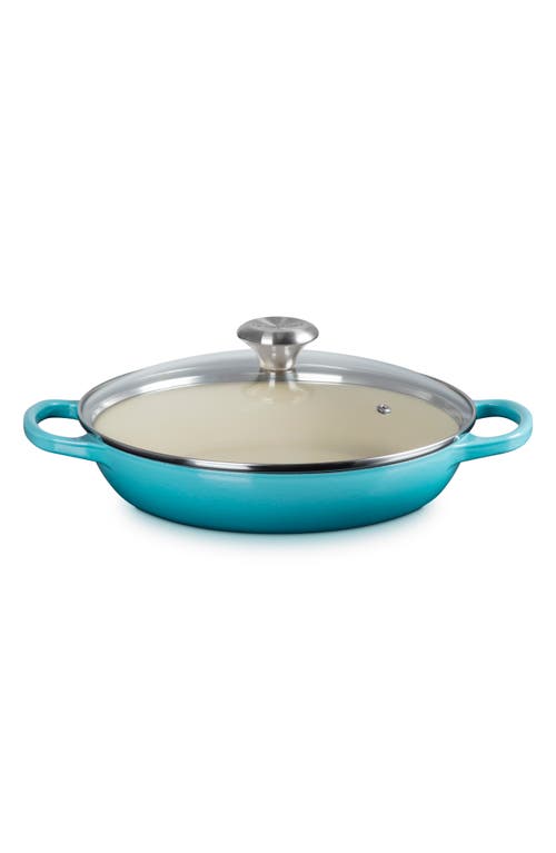 Le Creuset Enameled Cast Iron Signature Round 2.25-qt. Braiser With Glass Lid In Caribbean