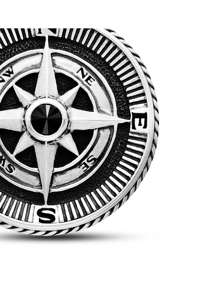 David Yurman Maritime Compass Amulet with Black Diamond, Alternate, color, Silver/ Black Diamond