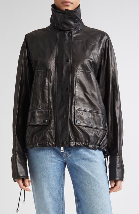 The Harper Balloon Lambskin Leather Jacket