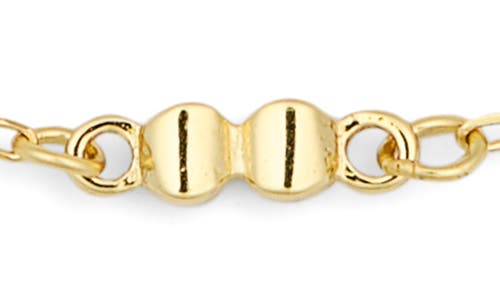 Argento Vivo Sterling Silver Box Chain Anklet In Gold