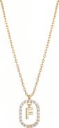 Adornia Floating Letter Initial Cubic Zirconia Pendant Necklace