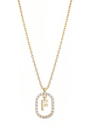 Adornia Floating Letter Initial Cubic Zirconia Pendant Necklace