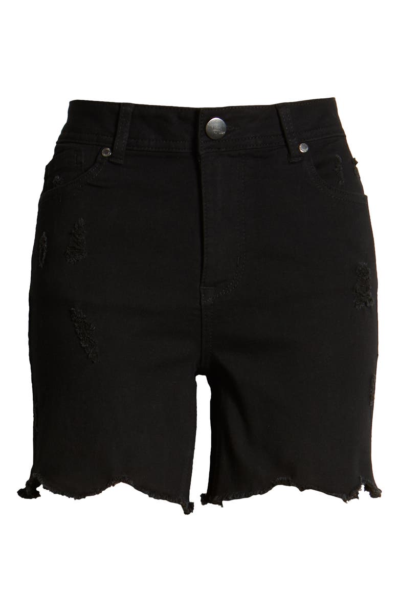 1822 Denim Distressed Denim Shorts, Alternate, color, 