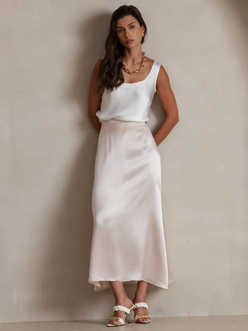 Silksilky Pure Silk Wide Straps Camisole In White