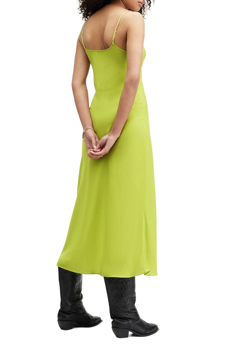 AllSaints Bryony Slipdress, Alternate, color, Zest Lime Green