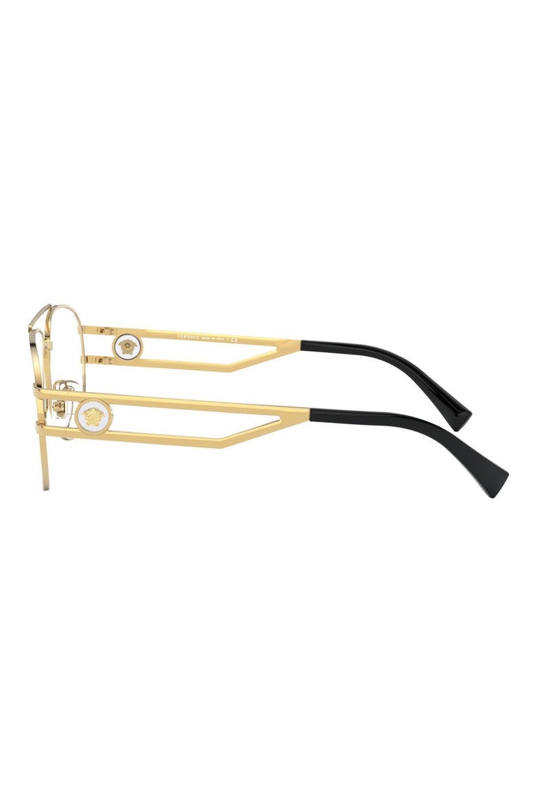 57mm Aviator Optical Glasses, Alternate, color, GOLD/ DEMO LENS