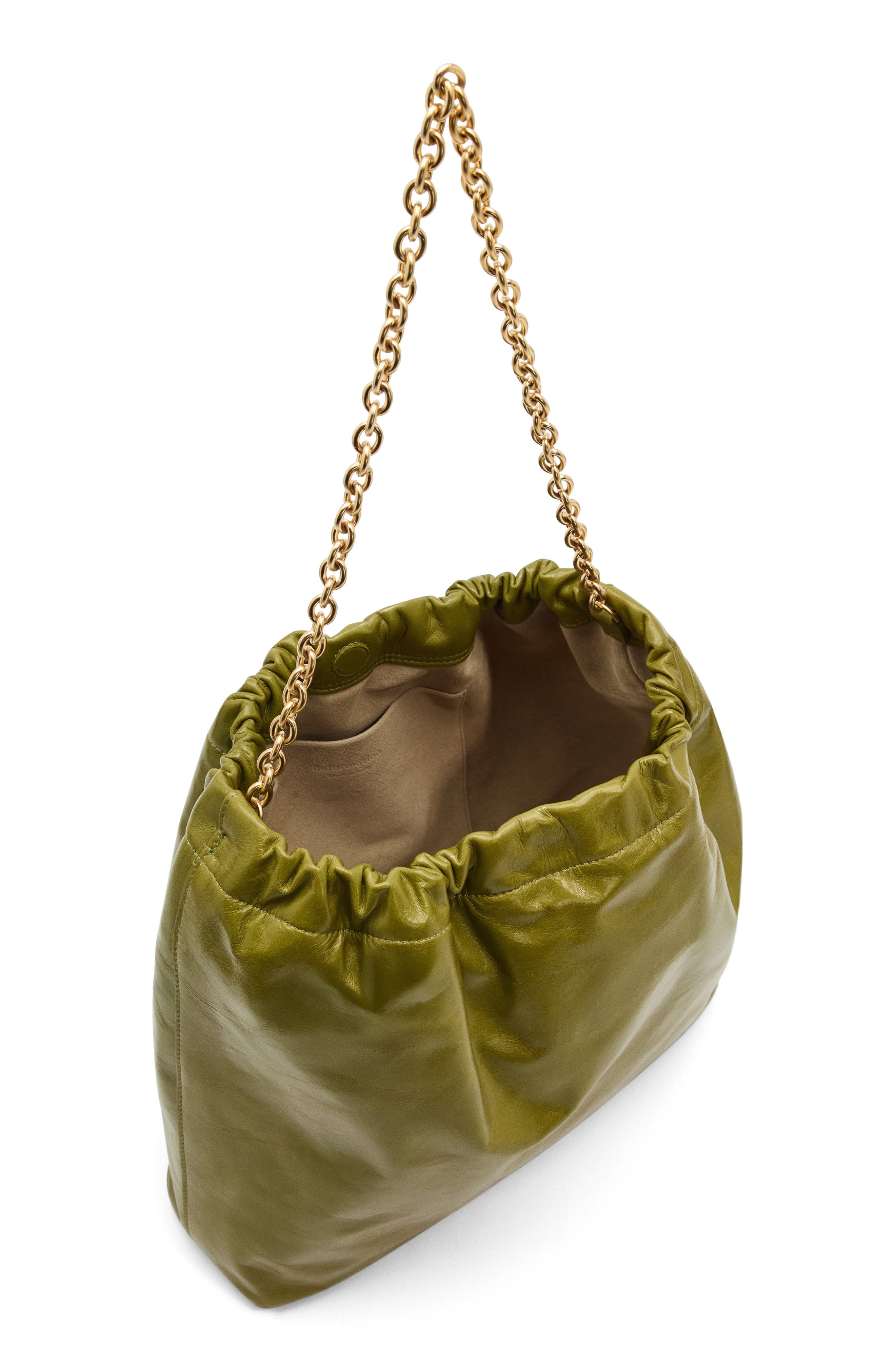 Reformation Dahlia Leather Tote, Alternate, color, Apple Green Leather