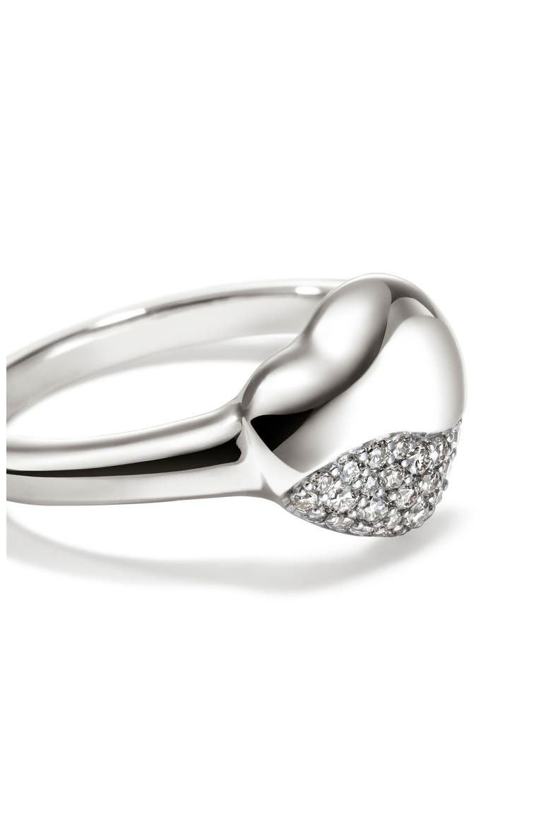 Pebble Heart Diamond Ring, Alternate, color, SILVER