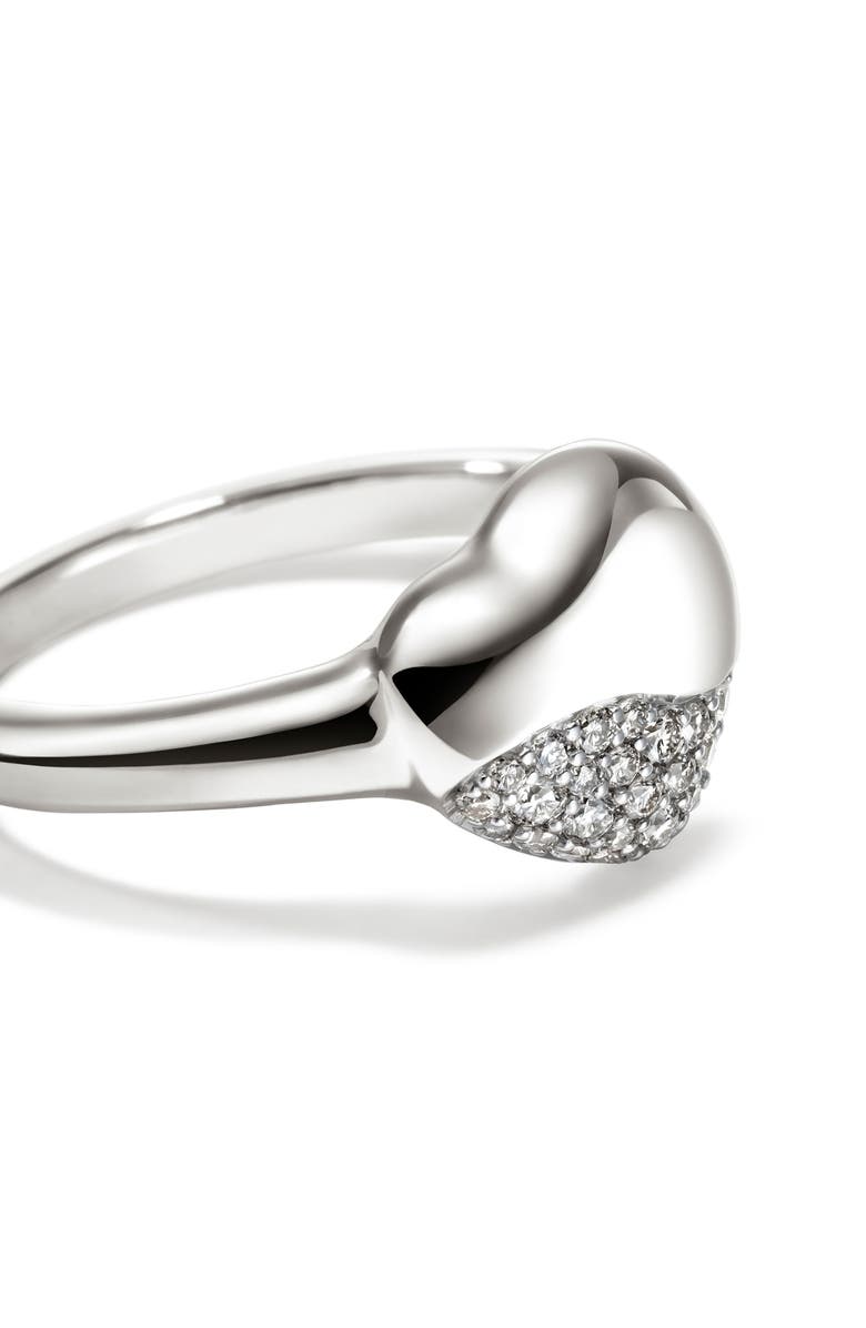 John Hardy Pebble Heart Diamond Ring, Alternate, color,