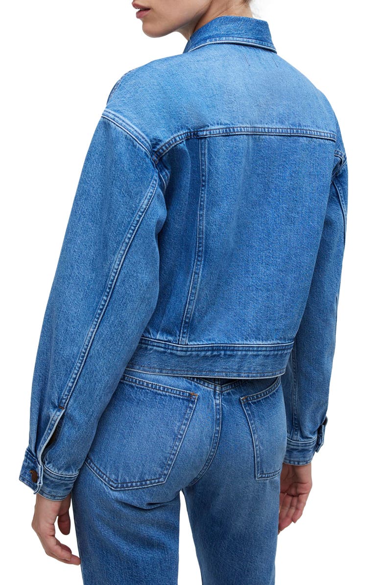 Madewell Crop Denim Jacket, Alternate, color, Grenhart Wash