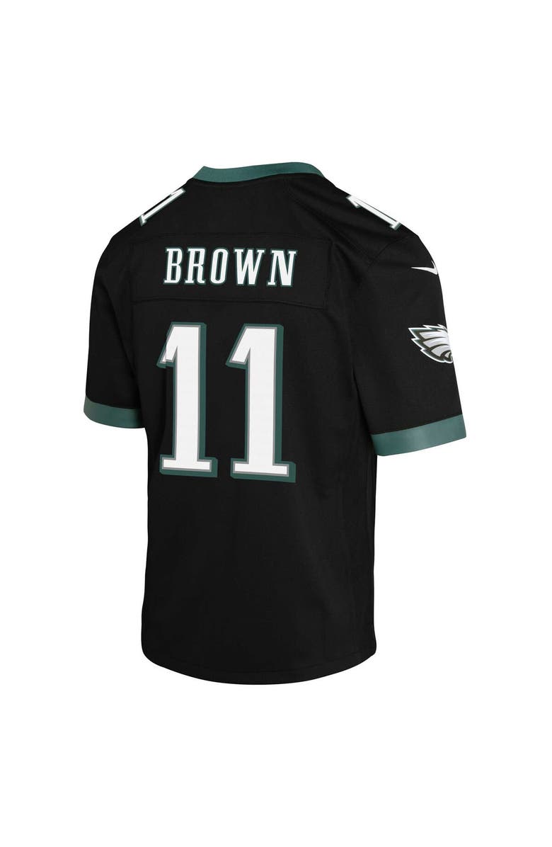 Nike Youth Nike A.J. Brown Black Philadelphia Eagles Game Jersey, Alternate, color, Black