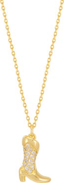 Estella Bartlett Cowboy Boot Pavé Pendent Necklacennn