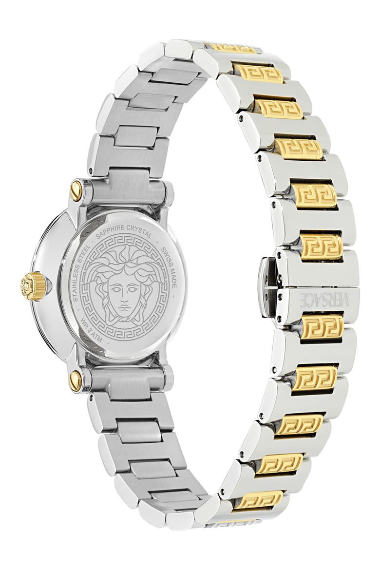 Greca Sphere Petite Bracelet Watch, 30mm, Alternate, color, TWO TONE
