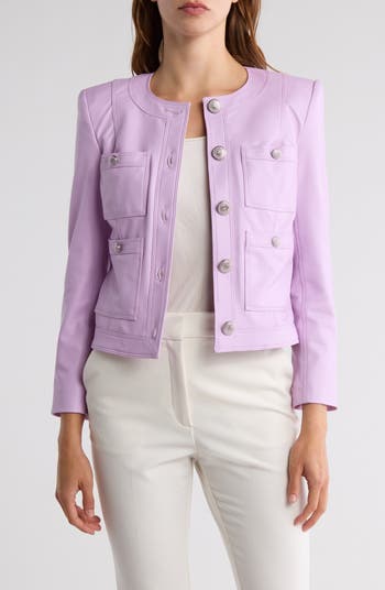Ozuna Faux Leather Crop Jacket