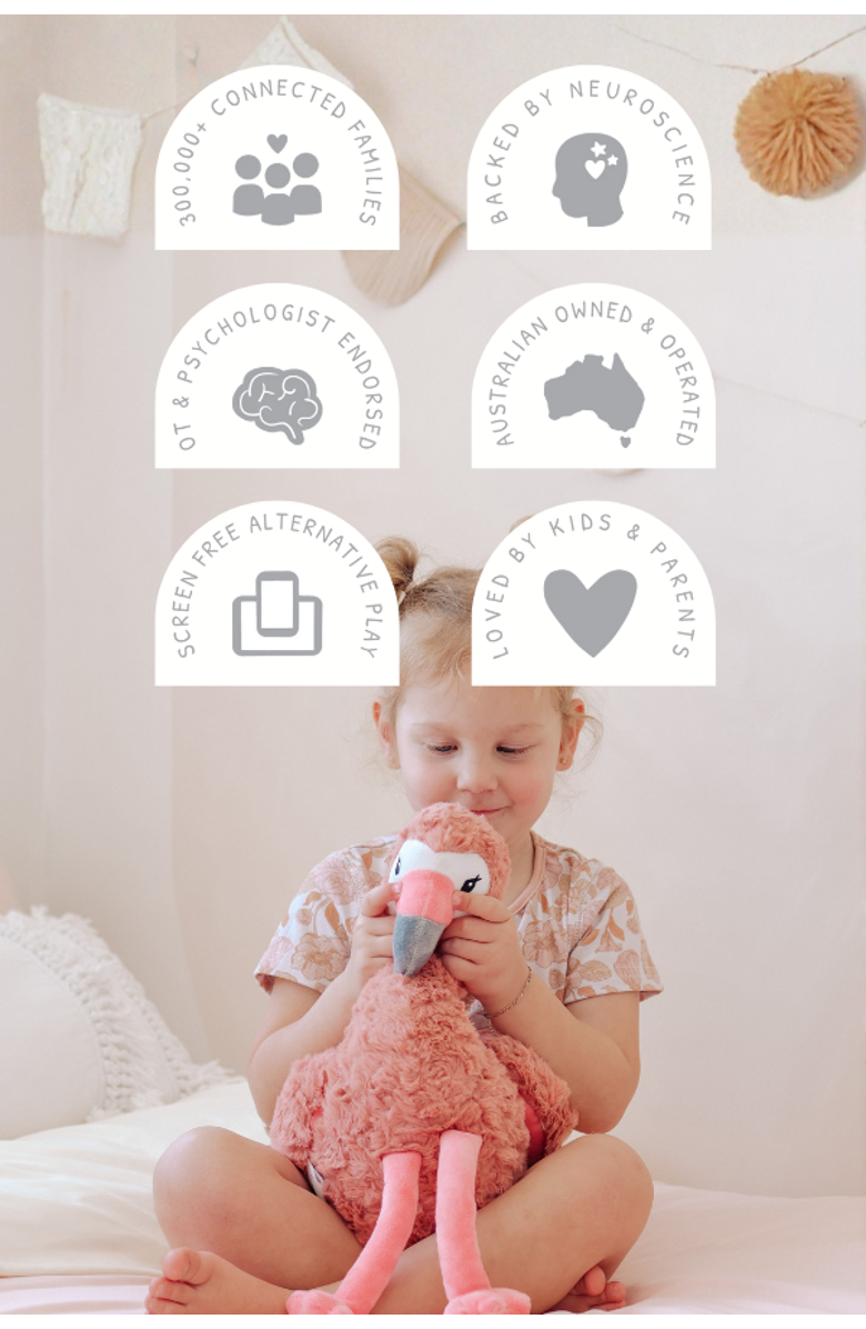 Mindful and Co Kids Microwavable and Weighted Plush Buddies, Alternate, color, Francesca The Flamingo