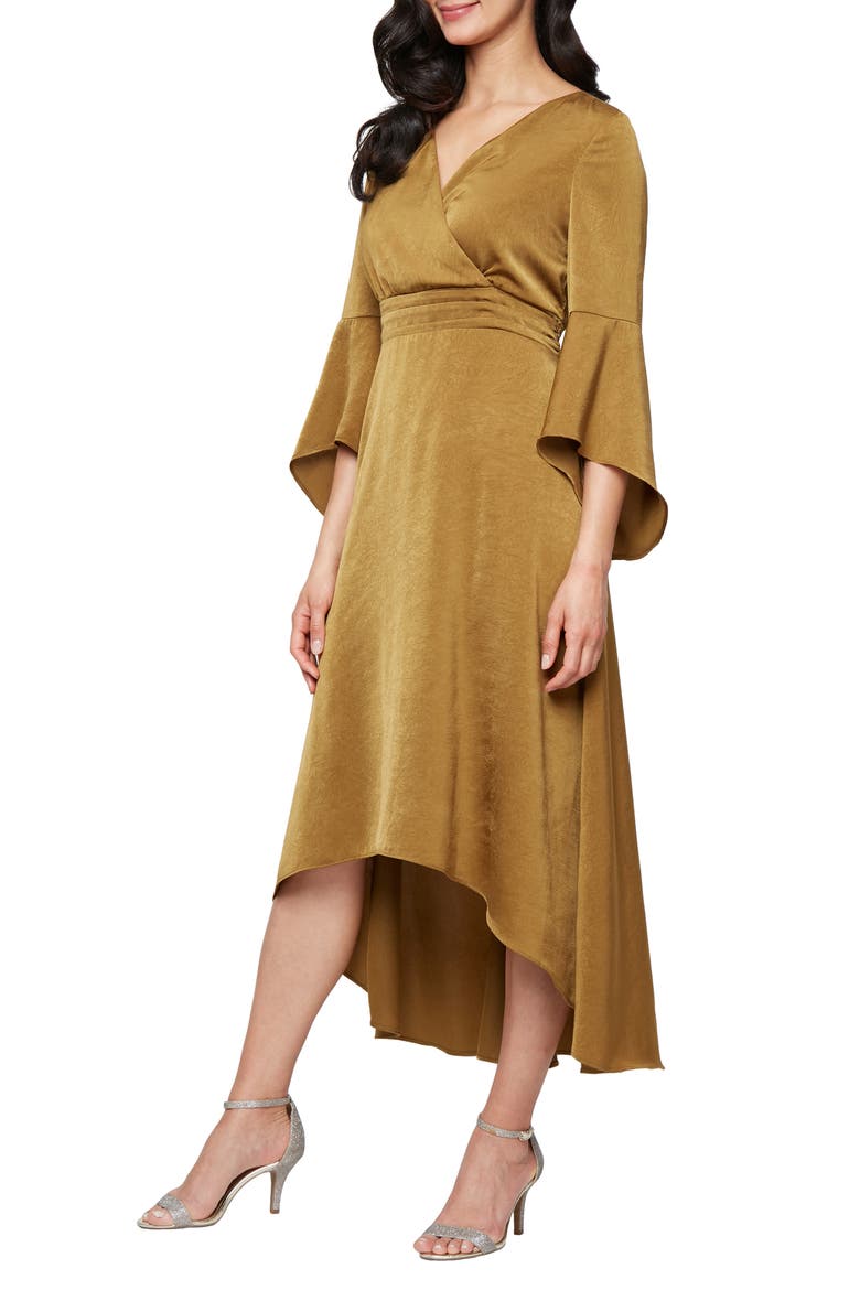 Bell Sleeve Maxi Dress, Main, color, OLIVE