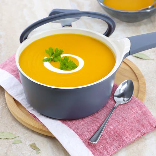 Oster Rooney 2 Quart Ceramic Nonstick Aluminum Saucepan With Lid In Gray