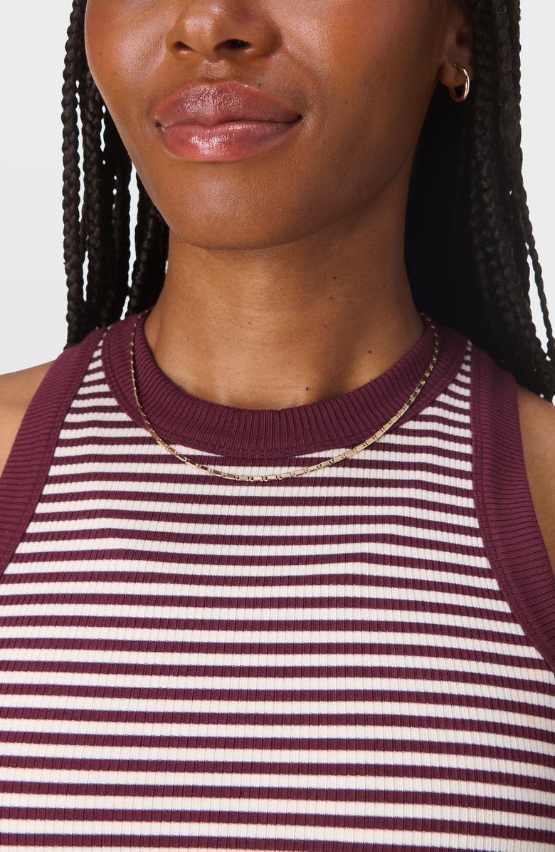 Sweaty Betty Harper Racer Rib Tank, Alternate, color, Garnetred