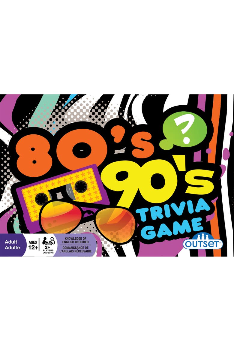 80's & 90's Trivia Game, Alternate, color, Multicolored