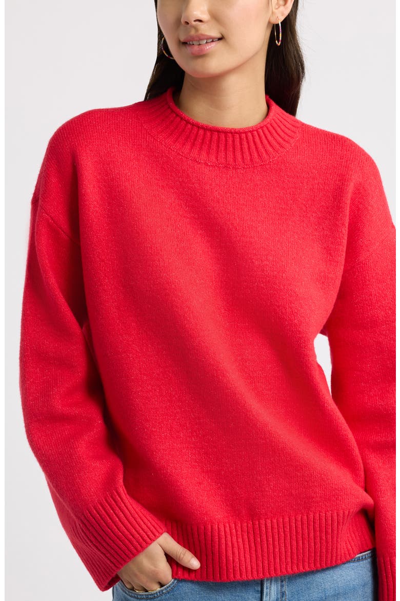 Everyday Easy Cotton Blend Sweater, Alternate, color, RED PEPPER