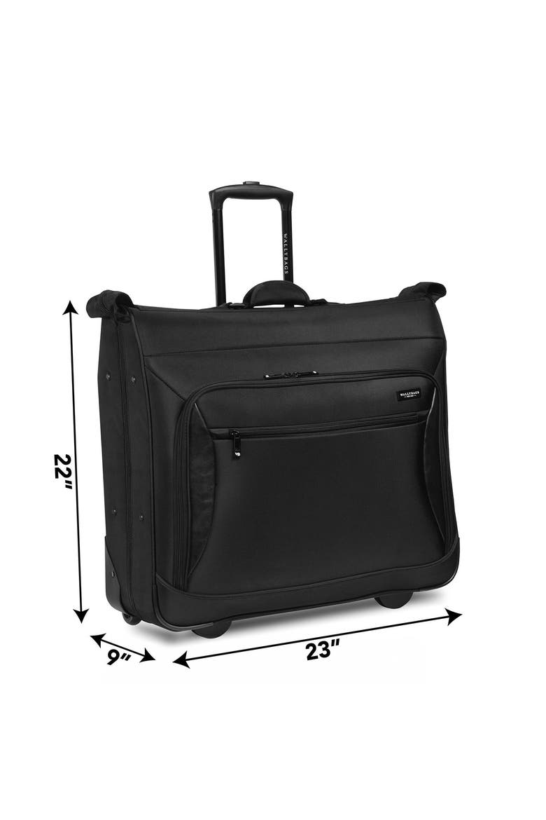 45" Premium Rolling Garment Bag with multiple pockets, Alternate, color, Black
