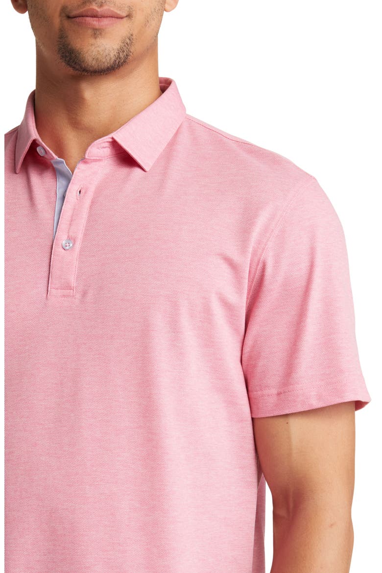 Trim Fit Short Sleeve Polo, Alternate, color, PINK