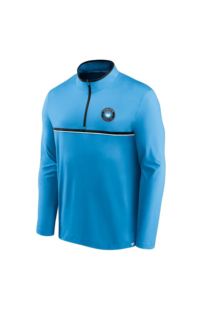 FANATICS Men's Fanatics Branded Blue Charlotte FC Lineup Quarter-Zip Jacket, Alternate, color, 